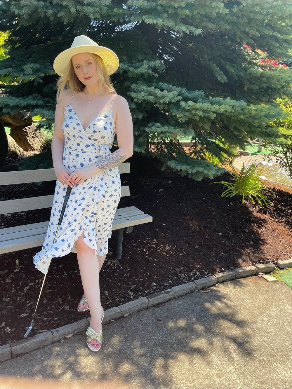Sézane Gianna Midi Wrap Dress